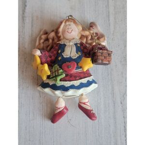 Colorful rustic Angel Banner Moon Star tree ornament Xmas home decor